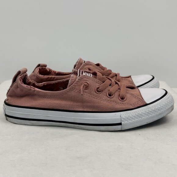 Converse All Star Chuck Taylor Womens 7-8 Mens 6 Low Top Sneakers Salmon Canvas - Picture 2 of 14